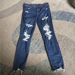 Size 12 American Eagle Next Level Distressed Blue Jeans